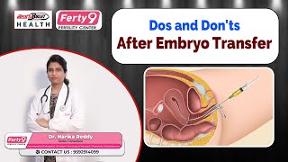 Dos and Donts After IVF Embryo Transfer  ivf embryotransfer fertility healthtips ytshorts [upl. by Millur585]