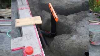 Embedding waste plumbing under the slab [upl. by Werdnaed]