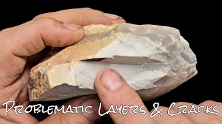 Bifacing a Problematic Clunker Episode 3 Beginner flintknapping [upl. by Aisyat145]