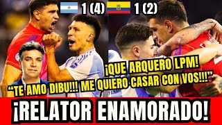 RELATOR ARGENTINO ENLOQUECIDO LLORA CON EL quotDIBUquot MARTINEZ VS ECUADOR  quotTE AMO DIBUUUquot [upl. by Adihsar401]