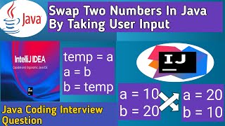 Swapping of Two Numbers in Java  By Taking User Input  Creative Java Programming [upl. by Sergu]