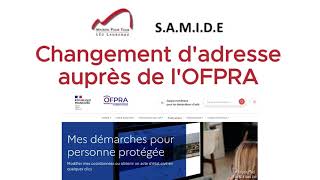 Changement dadresse sur le site de lOFPRA ordinateur [upl. by Noraha]