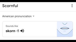 How to pronounce Scornful [upl. by Eiznik]
