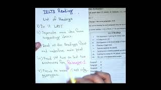 IELTS Reading List of Headings ultimate Tips ieltsexam tipsandtricks ieltsvocabulary reading [upl. by Sina]