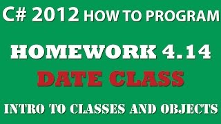 414 C Date Class  Intro to Classes and Objects [upl. by Eninaj]