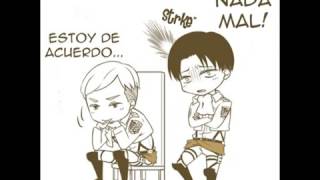 comic eren y levi eren es lindo [upl. by Brott]