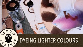 Quick Tip Dyeing Lighter Leather Colours [upl. by Gerdi]