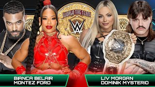 Mixed Gender Tag Team Match  Bianca Belair Montez Ford VS Liv Morgan Dominik Mysterio [upl. by Assina]