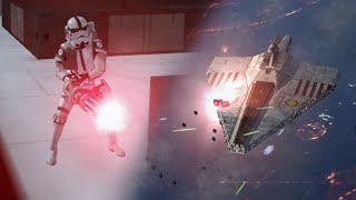 Republic Hardliners vs Galactic Empire  Epic Cinematic Battle In Empire at War amp Men of War [upl. by Anileba154]