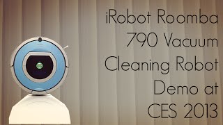 iRobot Roomba 790 Vacuum Cleaning Robot Demo at CES 2013 [upl. by Wenz]