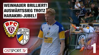 Weinhauer brilliert Auswärtssieg trotz HARAKIRIJUBEL BFC Dynamo  CZ Jena  Regionalliga Nordost [upl. by Chapnick]