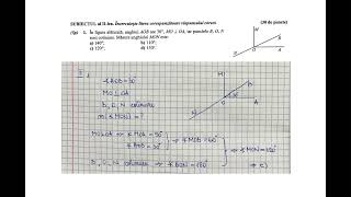 In figura alaturata unghiul AOB are 30° MO perpendicular OA iar punctele B O N sunt coliniare [upl. by Tichon]