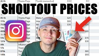 Instagram Shoutout Prices  Influencer Prices amp Theme Page Shoutouts [upl. by Macintyre854]