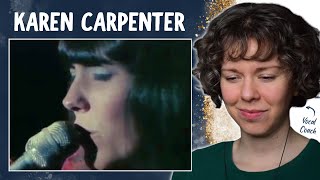 Vocal Coach reacts to Karen Carpenter singing Superstar [upl. by Jarietta]