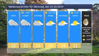 Das Wetter für Dienstag den 22102024 [upl. by Paviour103]