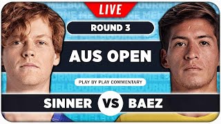 SINNER vs BAEZ • Australian Open 2024 • LIVE Tennis PlaybyPlay Stream [upl. by Faludi424]