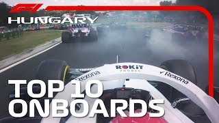 Teammates Touch Superb Starts And The Top 10 Onboards  2019 Hungarian Grand Prix [upl. by Oeram518]