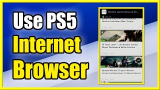 How to use Internet Browser on PS5 Fast Tutorial [upl. by Loretta]