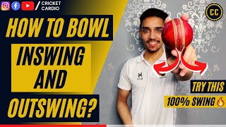 How to bowl Inswing and Outswing  Swing Bowling Tips  Ball Gripping Technique🔥 [upl. by Sonni]