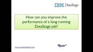 DataStage Interview Questions and Answers  Part 5  How to improve performance of Datastage job [upl. by Cassil]