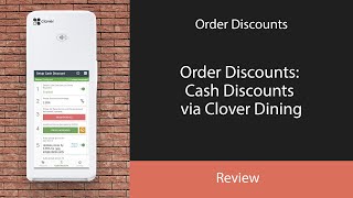 Order Discounts Cash Discounts via Clover Dining [upl. by Peggir]