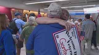 St Louis veterans welcomed home by thousands for 100th Honor Flight [upl. by Dodi952]