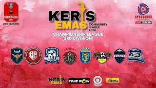 KERIS EMAS COMMUNITY LEAGUE  CHAMPIONSHIP LEAGUE  3RD DIV  PLG HURRICANE FC VS COSTUCA RANGERS FC [upl. by Enirroc]