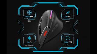 Lefon Wired Vertical Gaming Mouse  RGB Ergonomic 9 Button Programmable Mouse [upl. by Llenrep]