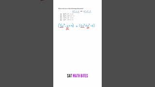 Adding Polynomials Using Like Terms  SAT Math Practice [upl. by Mayhew375]