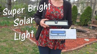 SOLAR LIGHT💥SUPER BRIGHT LIGHT 950 Lumen86 LED MOTION SENSOR SECURITY REVIEW 👈 [upl. by Rotsen]