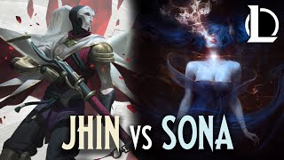 Jhin VS Sona  Voice Lines  League of Legends [upl. by Adnicul502]