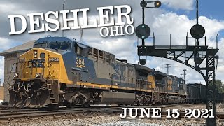 Returning to Deshler Ohio  Railfanning  June 15 2021 [upl. by Kimberly831]