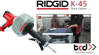 RIDGID K45 Drain Cleaning Machine 36033  Autofeed [upl. by Keever]