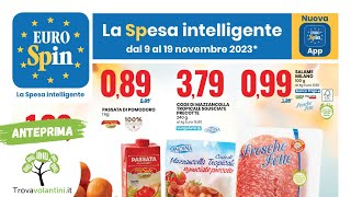 VOLANTINO EUROSPIN dal 9 al 19 novembre 2023 anteprima [upl. by Cairistiona]