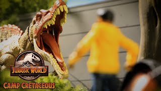 Jurassic World Camp Cretaceous  Spinosaurus Showdown  MattelAction [upl. by Salomon170]