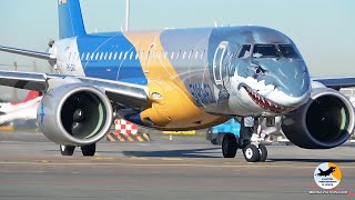 Embraer E190E2  Shark livery  Amsterdam Schiphol [upl. by Ahcirt]