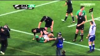 Cian Healy dump tackles Sonny Bill Williams SBW Ireland vs New Zealand June 2012 [upl. by Kcire]