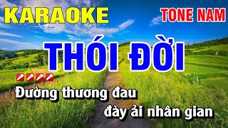 Karaoke Thói Đời Tone Nam Nhạc Sống  Nguyễn Linh [upl. by Kenney667]