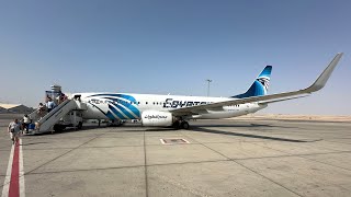 TRIPREPORT EgyptAir Boeing 737800  Cairo  Luxor  Economy New cabin [upl. by Honoria]