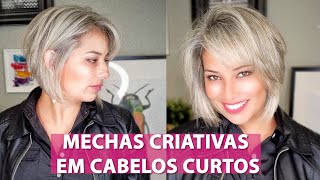 MECHAS CRIATIVAS EM CABELO CURTO PASSO A PASSO [upl. by Mcneely]