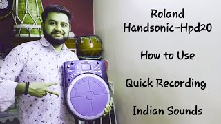 Handsonic HPD 20  How to use  Indian sounds [upl. by Gussi]