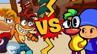 MUGEN Battles  RaymanCrash Bandicoot vs PocoyoPato [upl. by Mata]