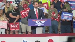 VicePresidential candidate JD Vance holding rally at Radford University [upl. by Ralat]