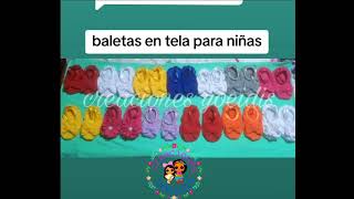 baletas en tela para niñas [upl. by Outhe]