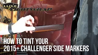 How To Tint 2015 Challenger Side Markers in Dark Carbon from Luxe Auto Concepts [upl. by Inhoj]