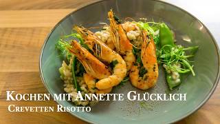 Crevetten Risotto mit Zuckerschoten Lauch und Piment [upl. by Elleinaj]