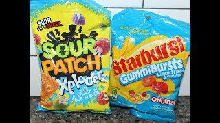 Sour Patch Xploderz amp Starburst GummiBursts Original Review [upl. by Walworth985]