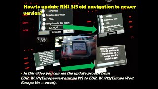 How to update your VW Skoda  RNS 315 model maps Navigation version update to EURWV12  2020 [upl. by Ilan]