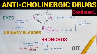 Autonomic Pharmacology  9  AntiCholinergic Drugs Continued  EOMS [upl. by Oirretno]