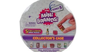 Zuru 5 Surprise Mini Brands Series 5 Collectors Case with EXCLUSIVES Unboxing Review [upl. by Thane]